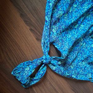 Floral Blue Top