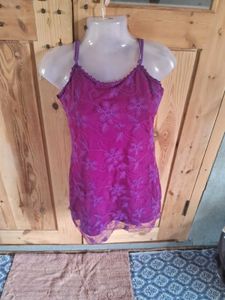 Stunning Purple Embroidered Mini Dress