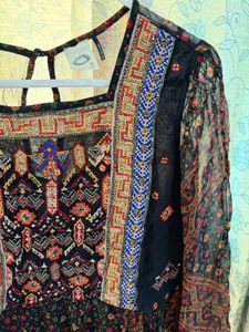 Boho Embroidered Sheer Dress