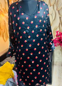 Elegant Black Polka Dot tunic