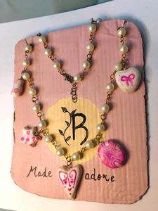 Charming Beaded Necklace with Charms
