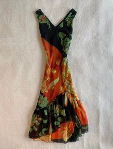 Flowy Floral Print Midi Dress