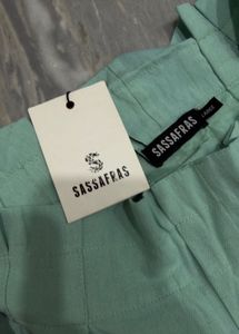 Mint Green Pleated Shorts