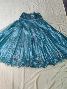 Crop top shimmer lehnga with blouse 👗