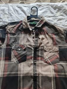 Double Pocket Checks Semi Formal Shirt
