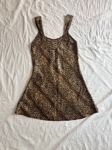 Vintage 1980s Cheetah Mini Dress