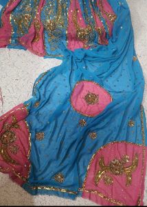 y2k handwork lehanga saree wd blouse pc.