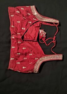 Embellished Red Ethnic Blouse