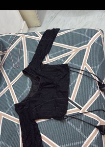 navratri black blouse and duppata