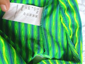 Green Striped Swimsuit