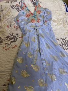 pastel blue one piece kurta gown🌸