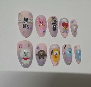Custom BTS Character Nail Art Set