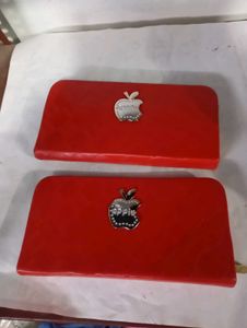 2 Pieces Red Apple Wallets