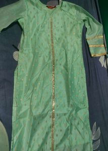Elegant Mint Green Kurta Set with Dupatta