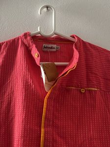 Boy’s Red Striped Kurta