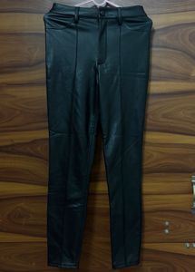 Black Faux Leather Pants