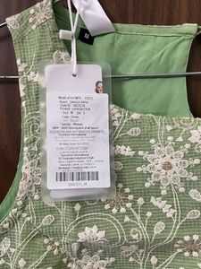 Price Drop Green Embroidered Thread Work