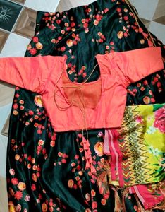 Beautiful Lahenga For Haldi With Silk Dupatta And