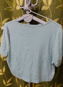 Mint Green Cropped Cardigan Top