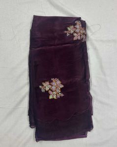 Embroidered Silk saree