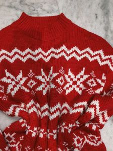 Red Pure Woolen Sweater