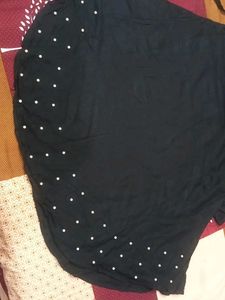 Stylish Black Pearl Embellished Top