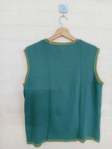 Vintage Green Sleeveless Top