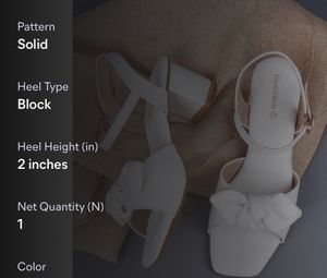 White Block Heels