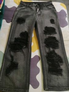 Grey Ripped Jeans