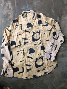 Men's Abstract Print Long Sleeve Shirt