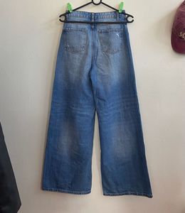Torn high-waisted Wide Leg Jeans