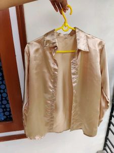Champagne Satin Shirt