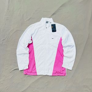 Nike White & Pink Track Jacket