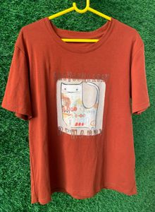 Unisex Rust Brown Graphic T-shirt