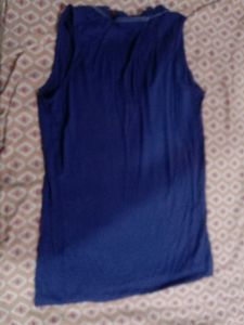 Blue V-Neck Tank Top