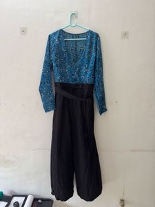 Chic Blue Floral Jumpsuit