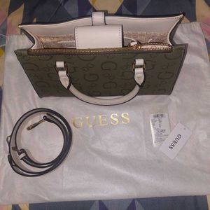 GUESS Women Printed Structured Satchel Bag
