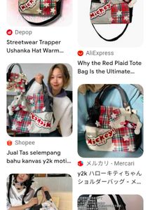 Hello Kitty &amp; Mickey Bag Unique Patchwork