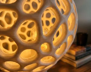 Custom Sculptural Voronoi Projection Lamp
