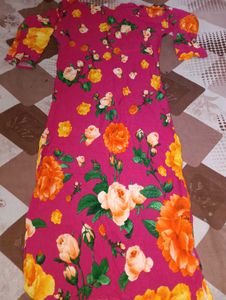 Vibrant Floral Print Kurta