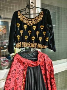 handwork lehanga choli / half saree