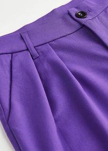 Vibrant Purple Wide-Leg Trousers