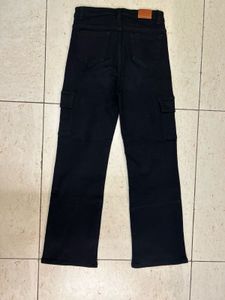 ZARA Dark Wash Cargo Jeans