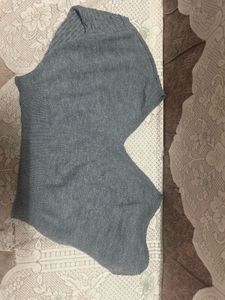 Gray Knit Dolman Sleeve Top
