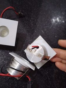 Set of 3 White Square LED Spotlights