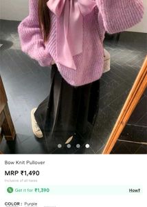 bow knit sweater savana