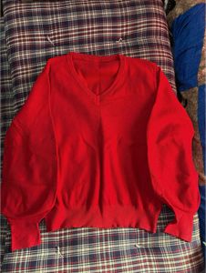 V-Neck Red Sweater