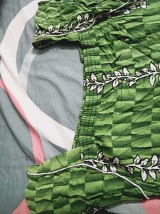 Green Printed  Maxi