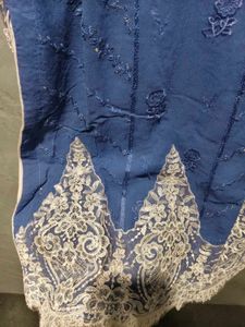 Elegant Blue Embroidered Kurta Set