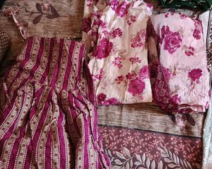 Floral Print Cotton Kurta set